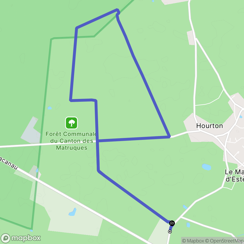 Saint-Aubin-de-Médoc : carte du parcours de randonnée - France