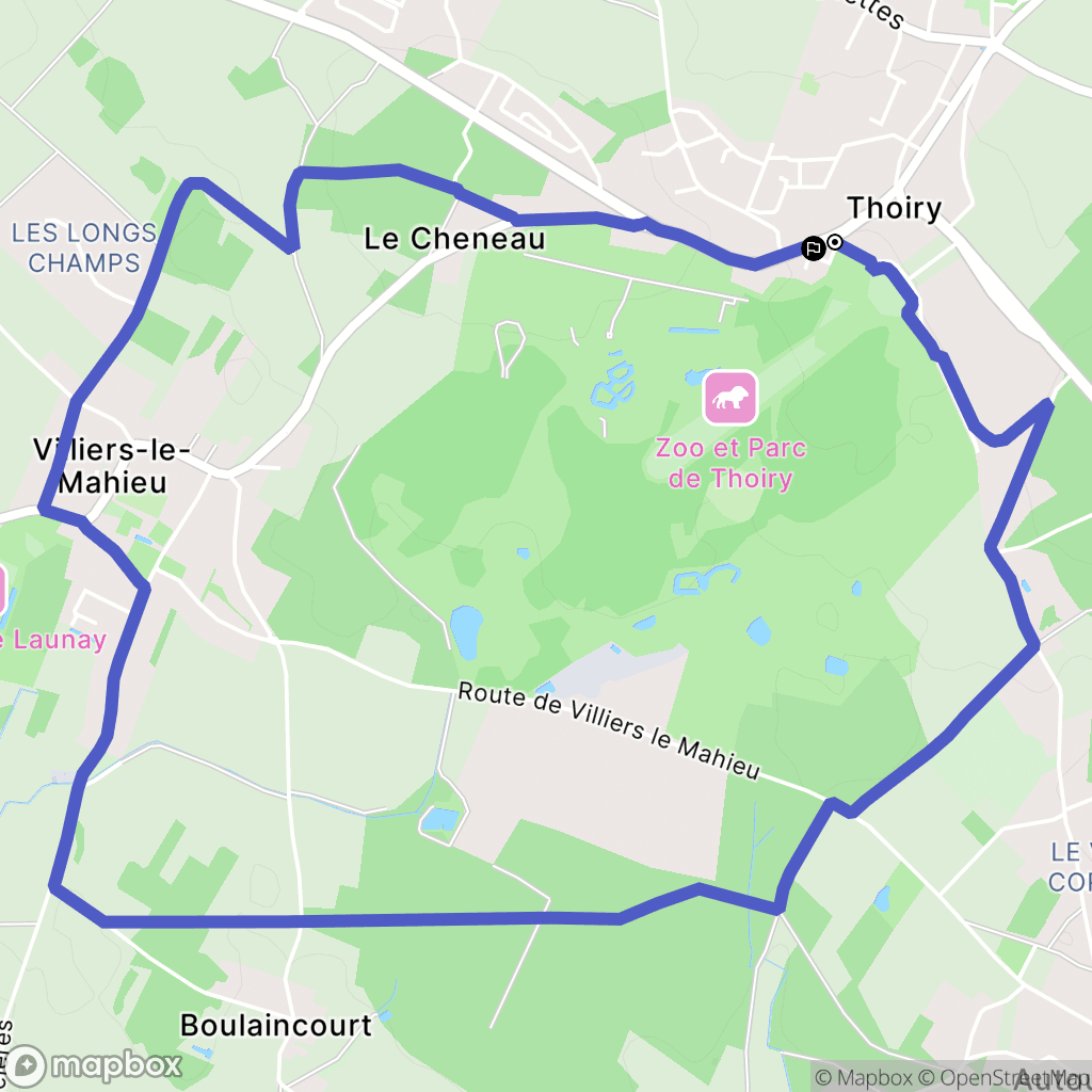 Thoiry : carte du parcours de randonnée - France
