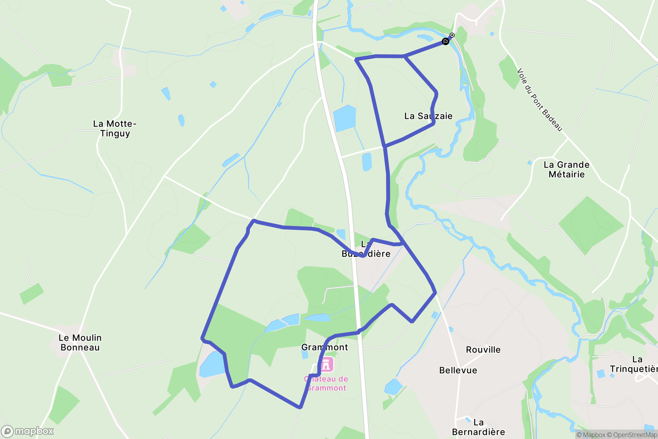 Rocheservière : carte du parcours de randonnée - France