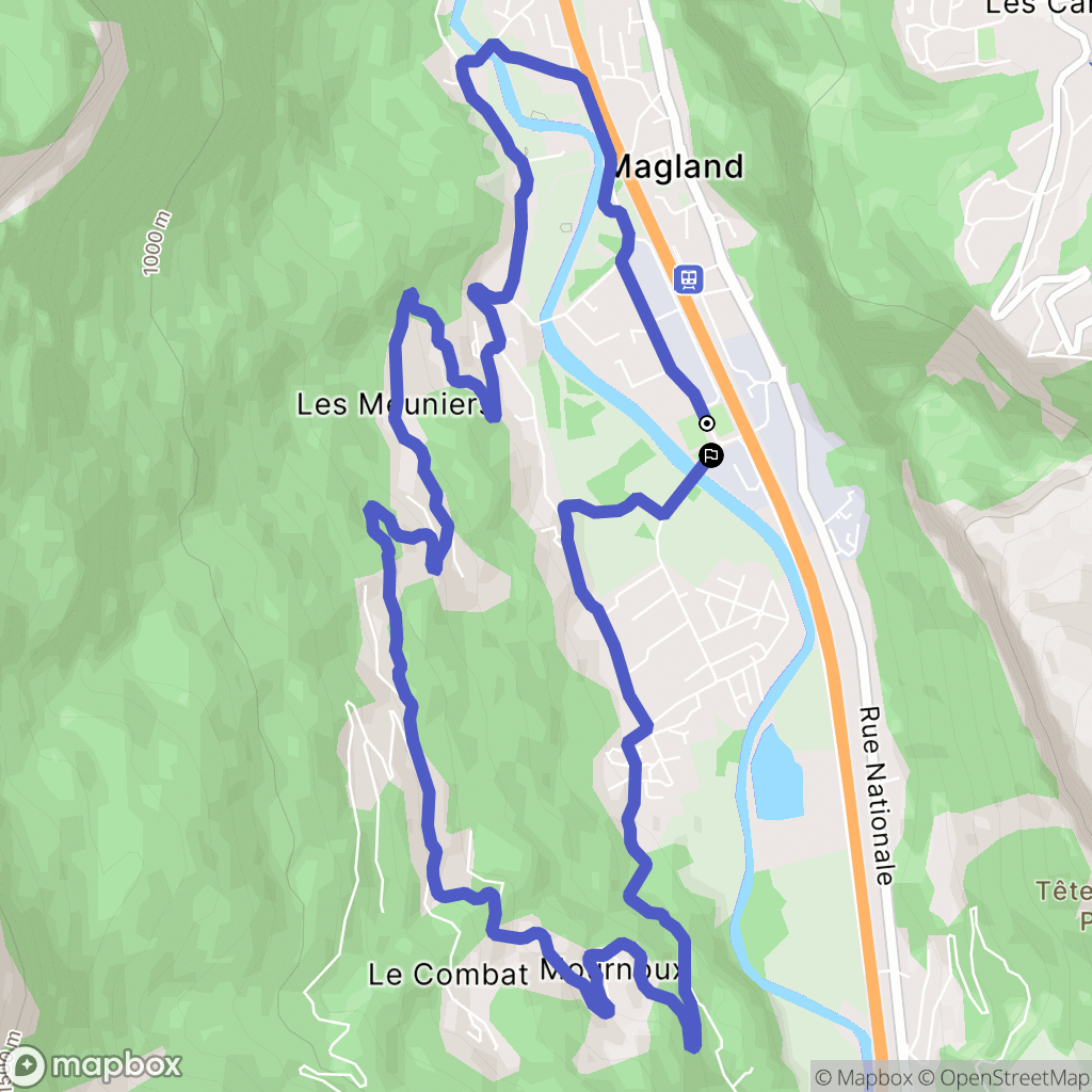 Magland : carte du parcours de randonnée - France