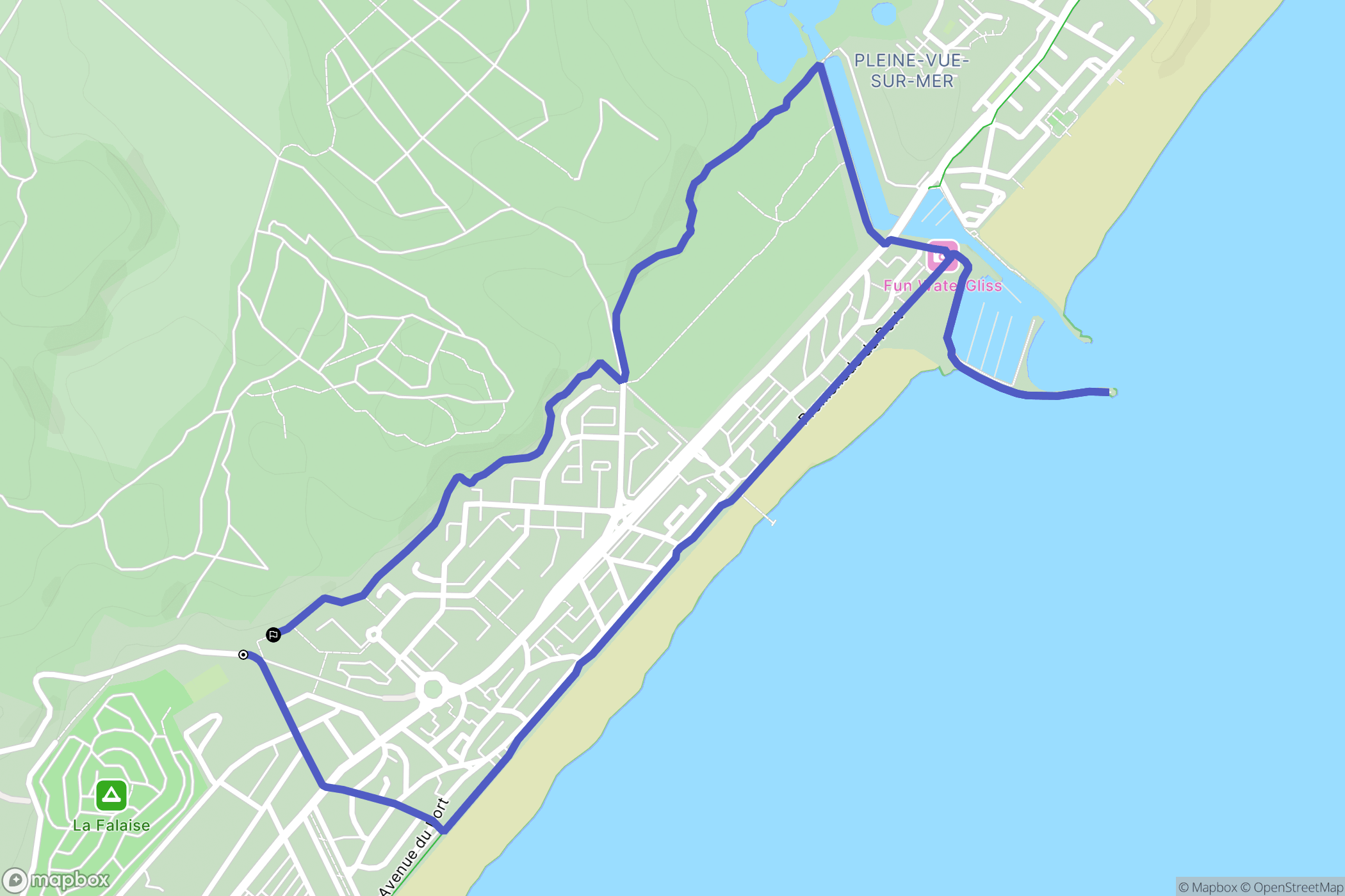 Narbonne : carte du parcours de randonnée - France
