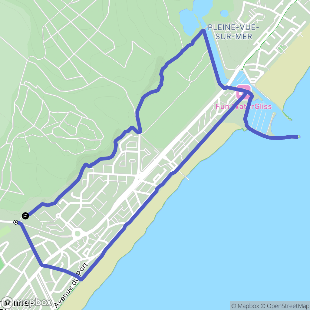 Narbonne : carte du parcours de randonnée - France