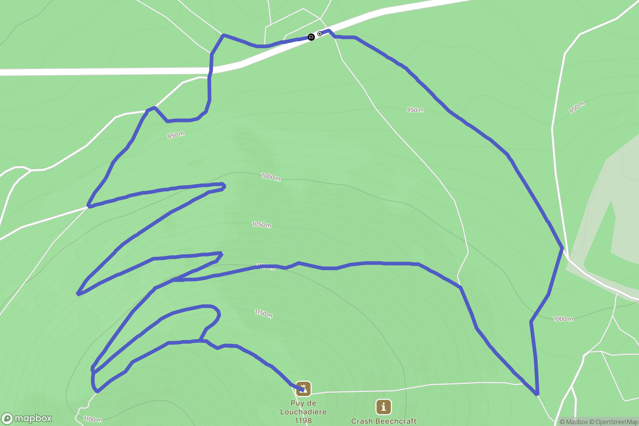 Saint-Ours : carte du parcours de randonnée - France