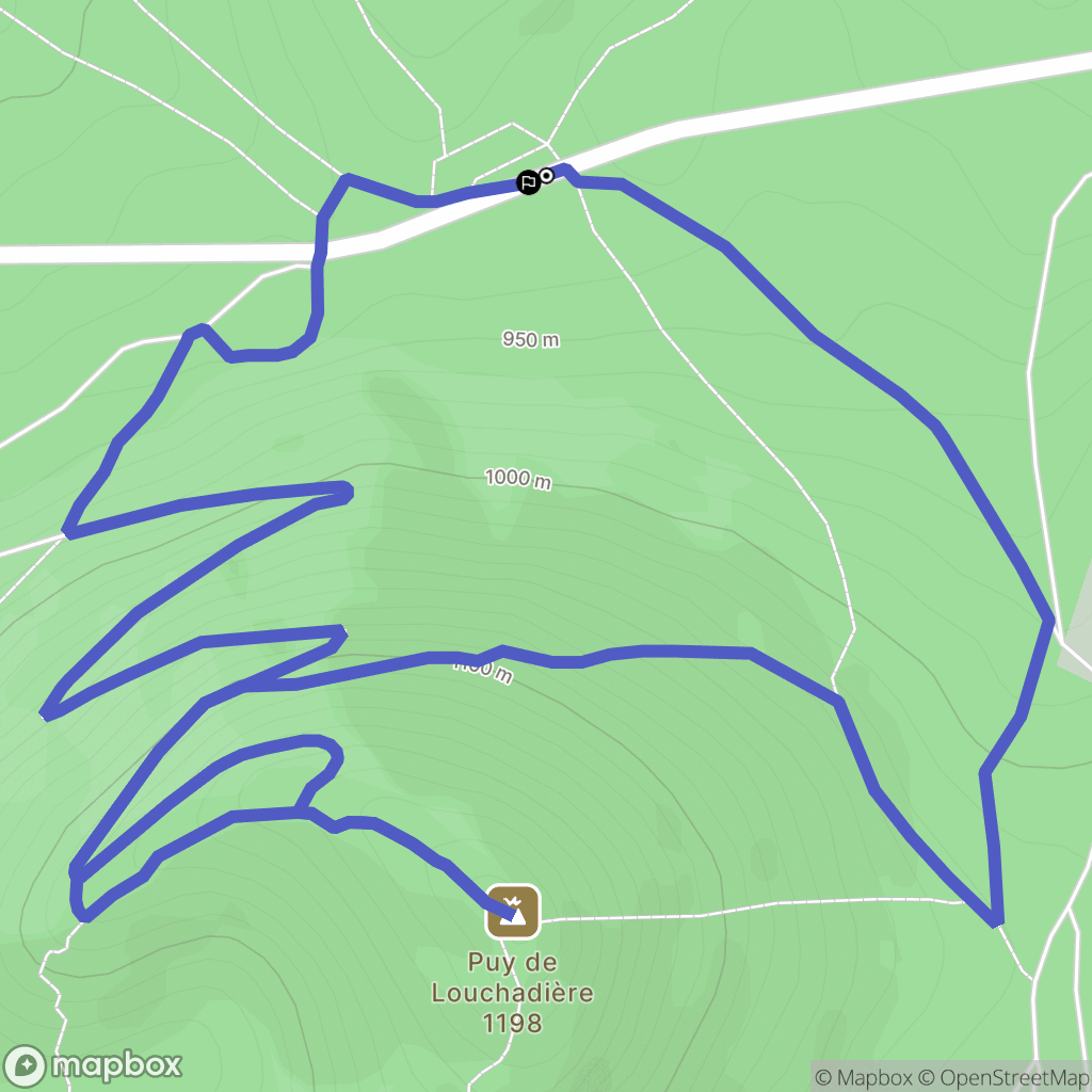 Saint-Ours : carte du parcours de randonnée - France