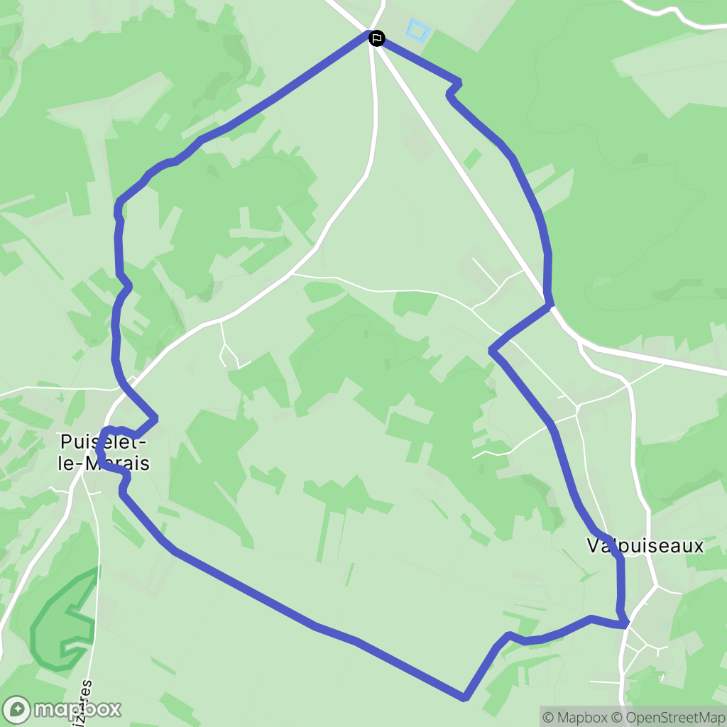 Bouville : carte du parcours de randonnée - France