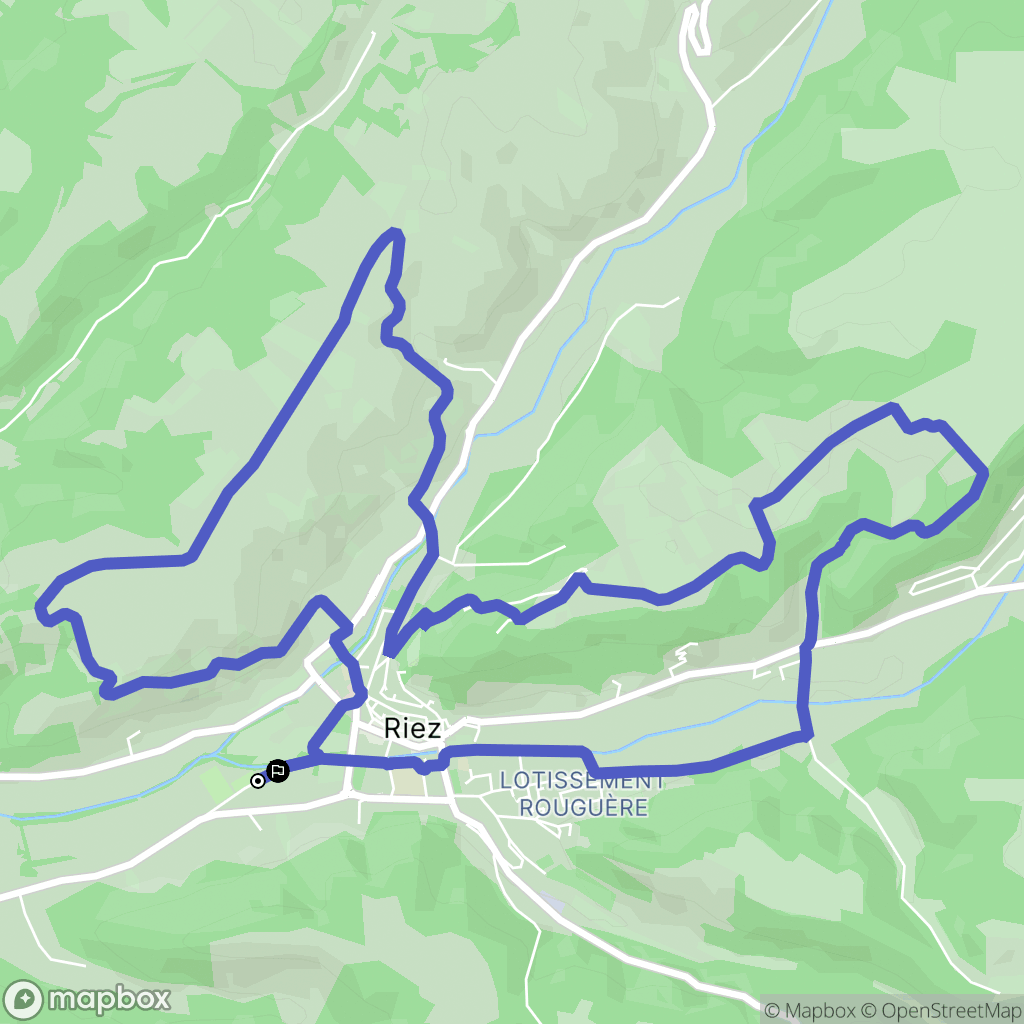 Riez : carte du parcours de randonnée - France