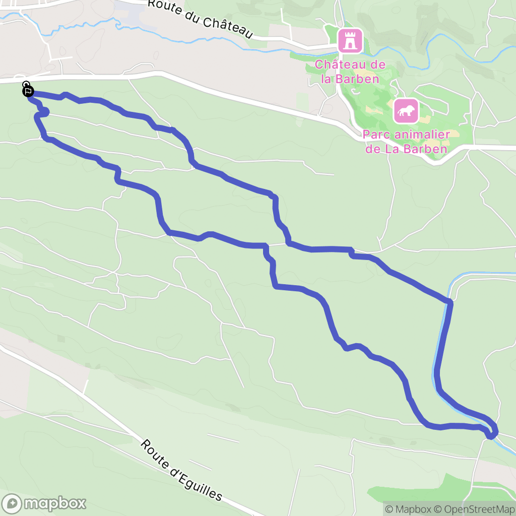 La Barben : carte du parcours de randonnée - France