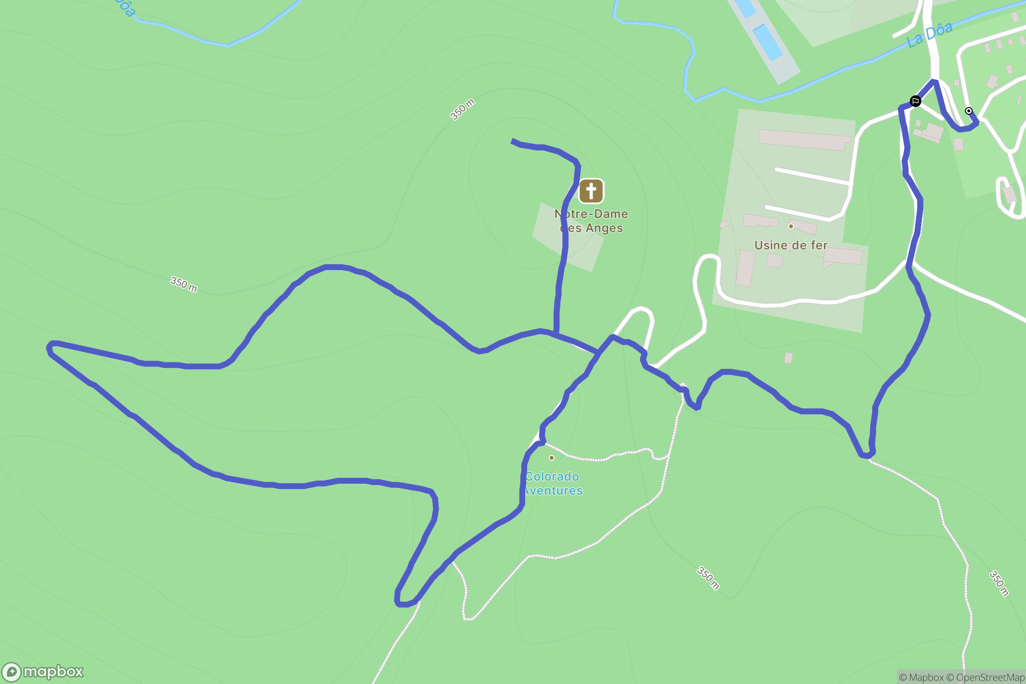 Rustrel : carte du parcours de randonnée - France