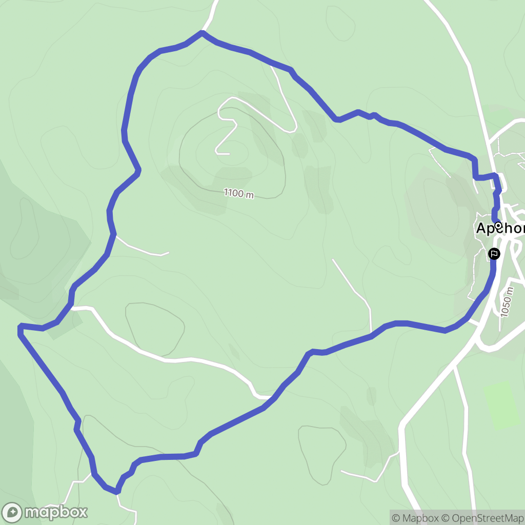 Apchon : carte du parcours de randonnée - France