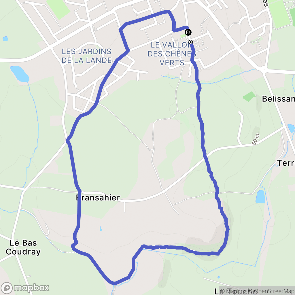 Talensac : carte du parcours de randonnée - France