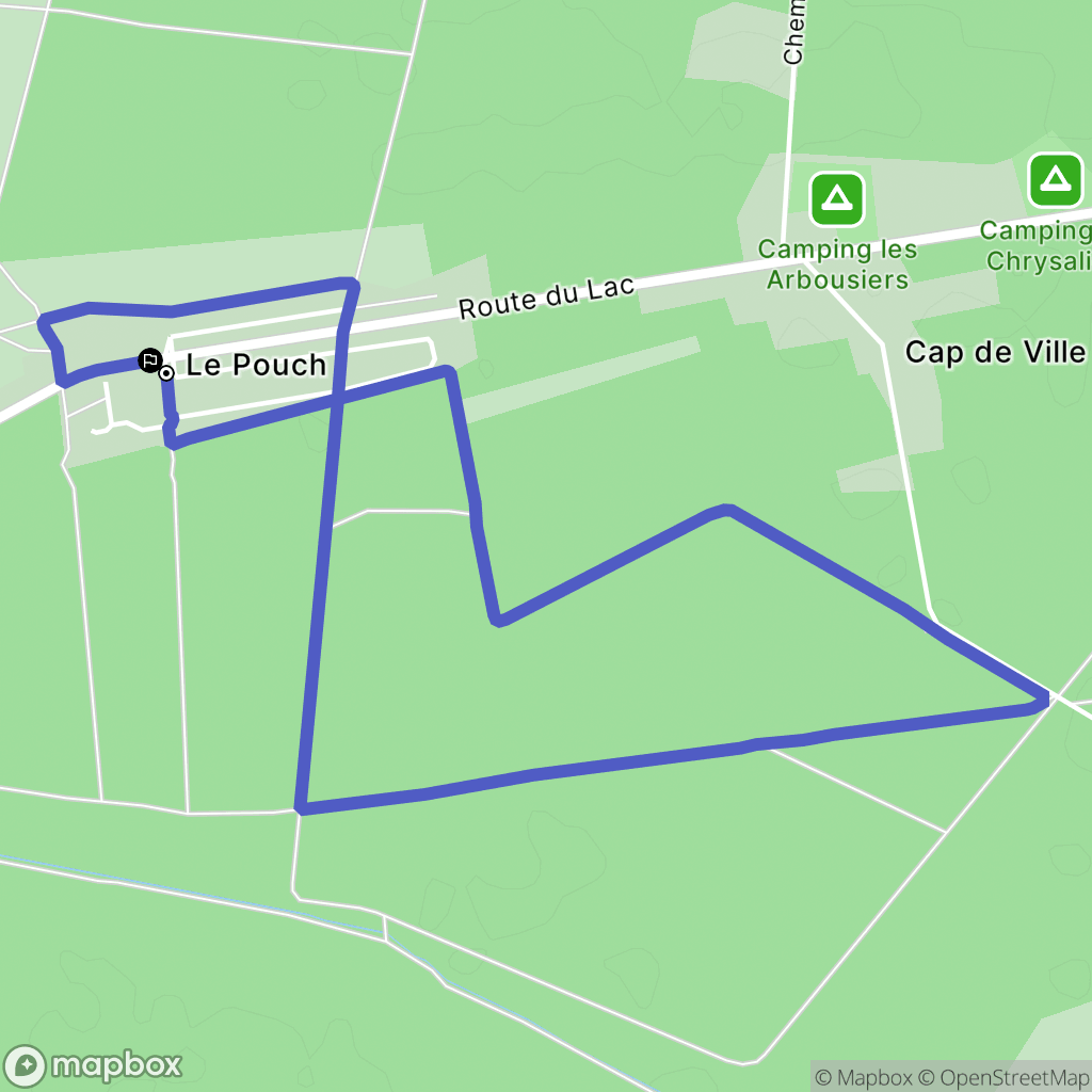 Carcans : carte du parcours de randonnée - France