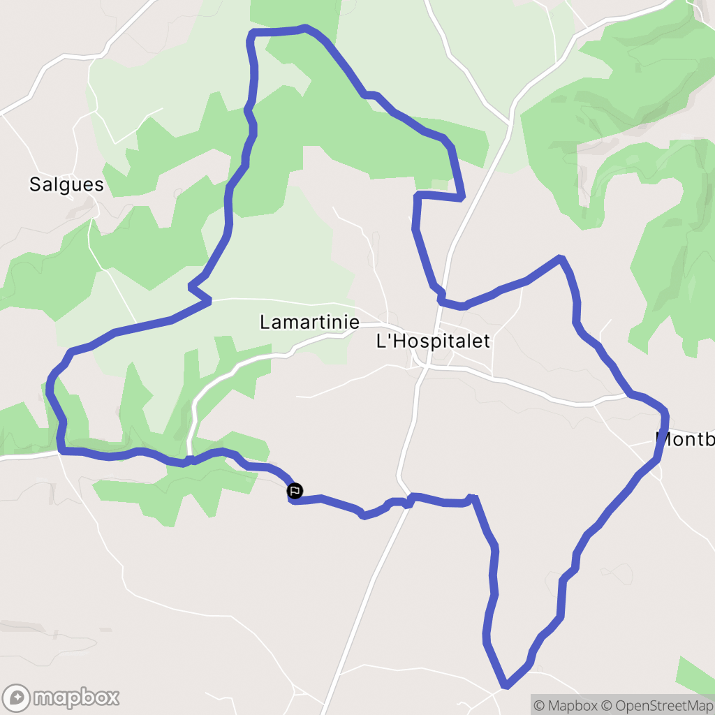 Pern : carte du parcours de randonnée - France