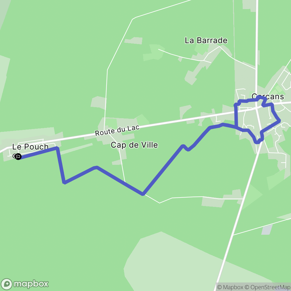 Carcans : carte du parcours de randonnée - France
