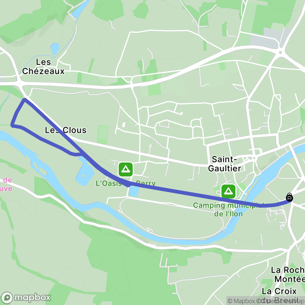 Saint-Gaultier : carte du parcours de randonnée - France