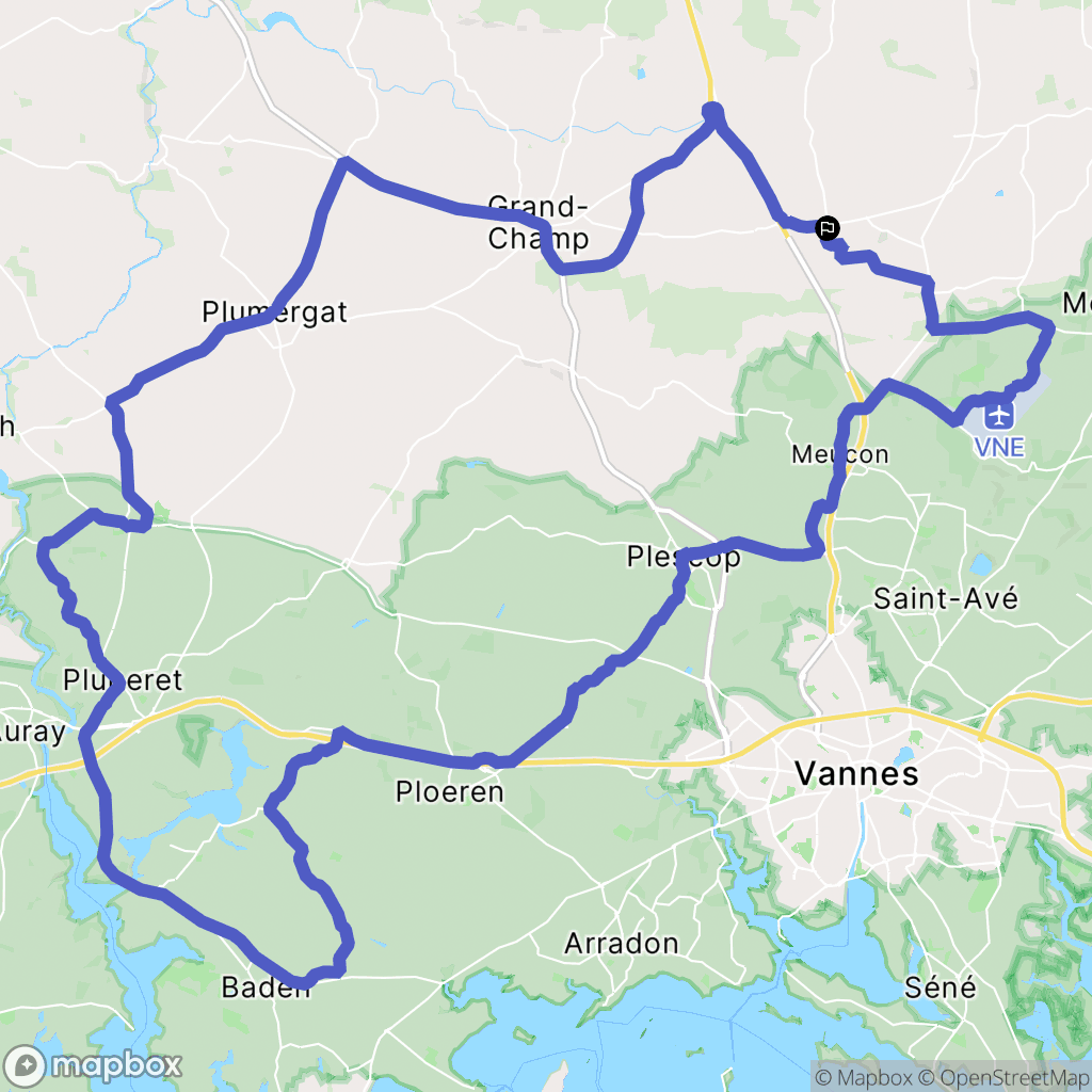 Locqueltas : carte du parcours de randonnée - France