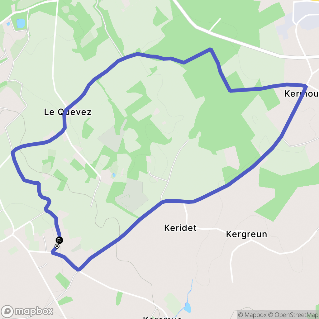 Tréglamus : carte du parcours de randonnée - France