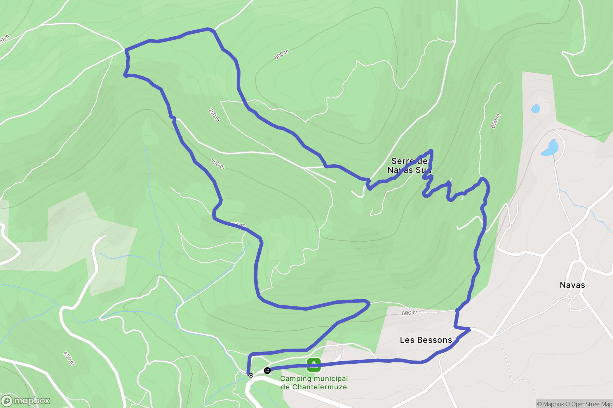 Saint-Victor : carte du parcours de randonnée - France