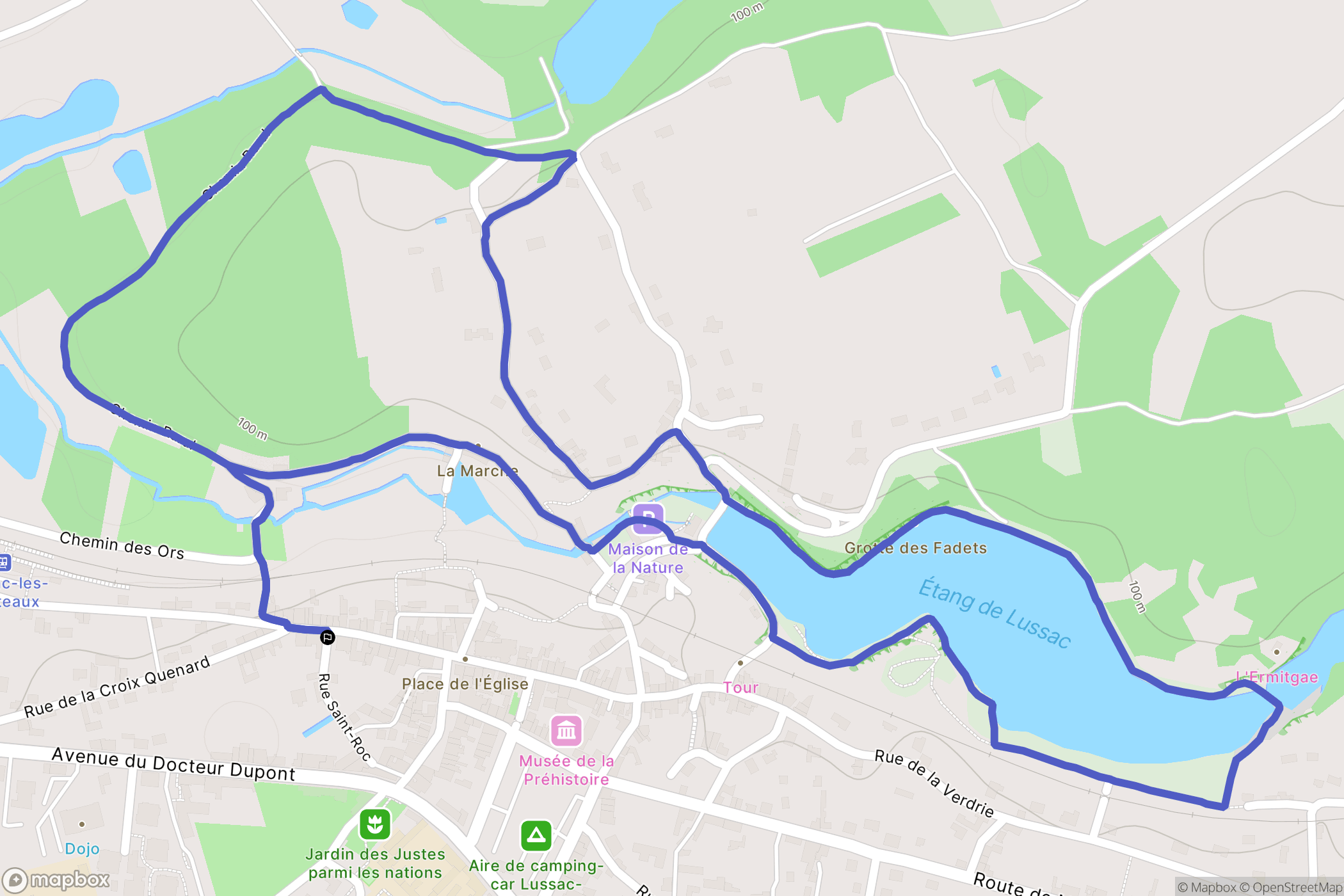 Lussac-les-Châteaux: routekaart voor buitenactiviteiten - France