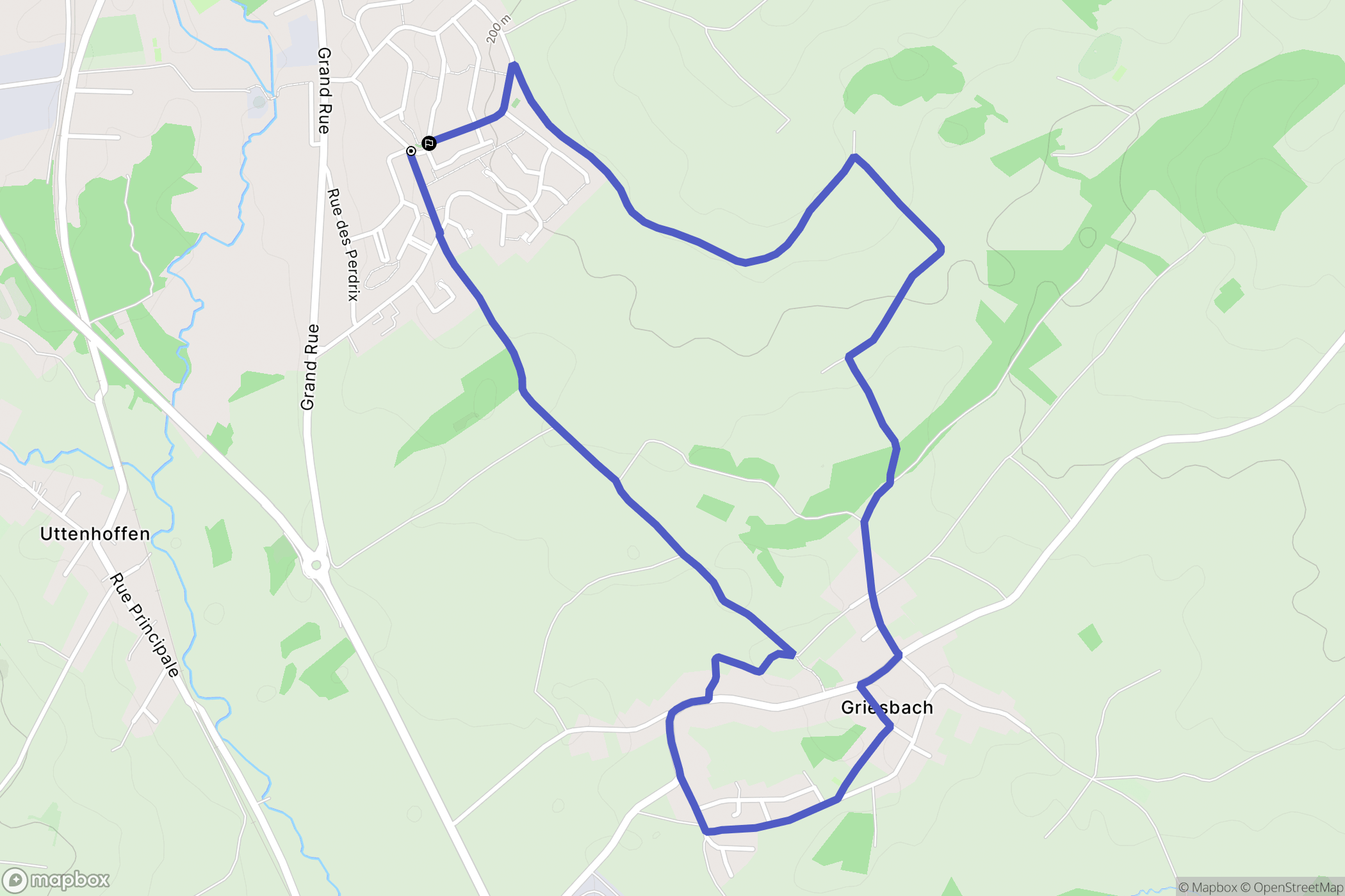 Gundershoffen : carte du parcours de randonnée - France