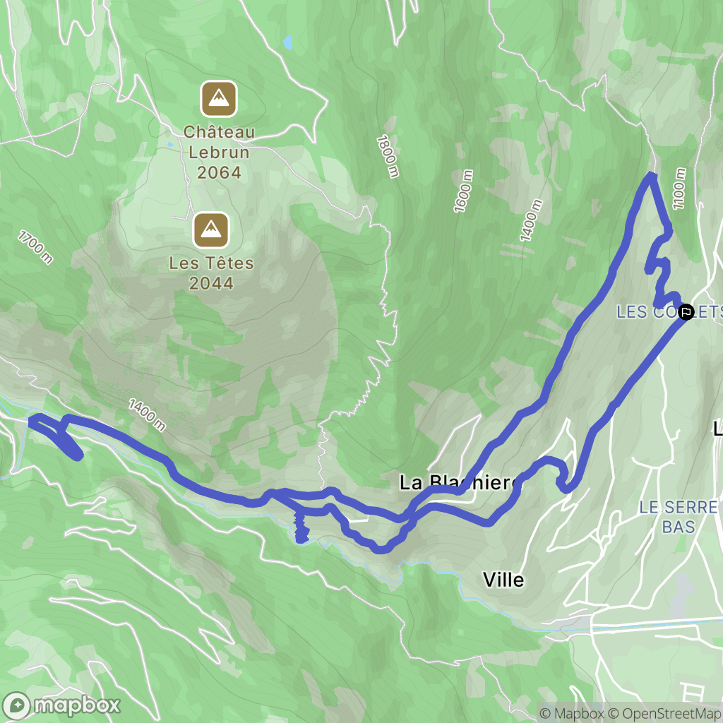 L'Argentière-la-Bessée : carte du parcours de randonnée - France