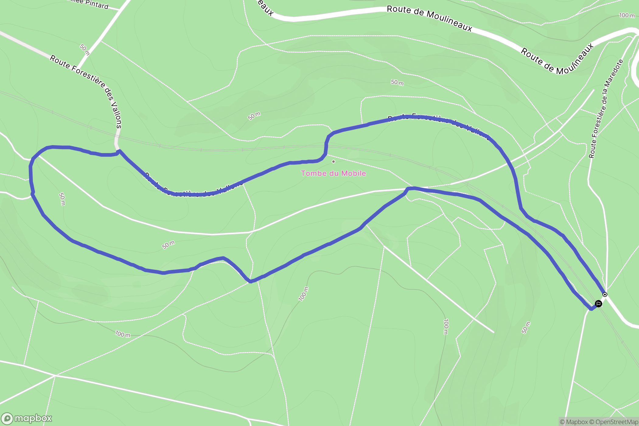 Grand-Couronne : carte du parcours de randonnée - France