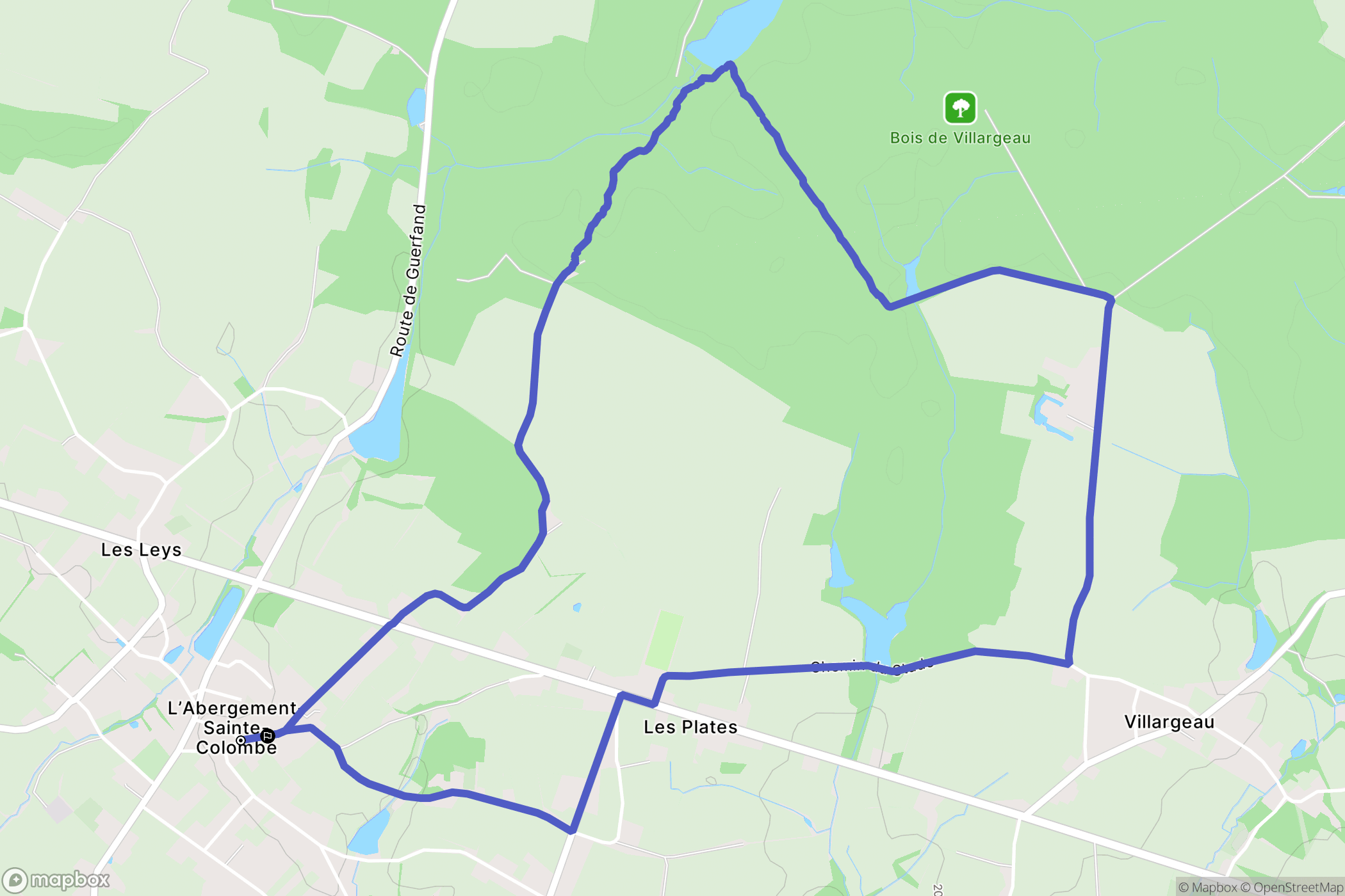 L'Abergement-Sainte-Colombe : carte du parcours de randonnée - France