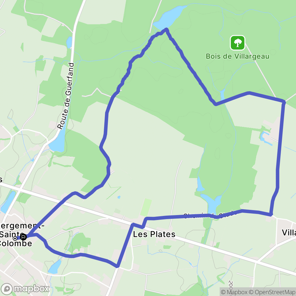 L'Abergement-Sainte-Colombe : carte du parcours de randonnée - France
