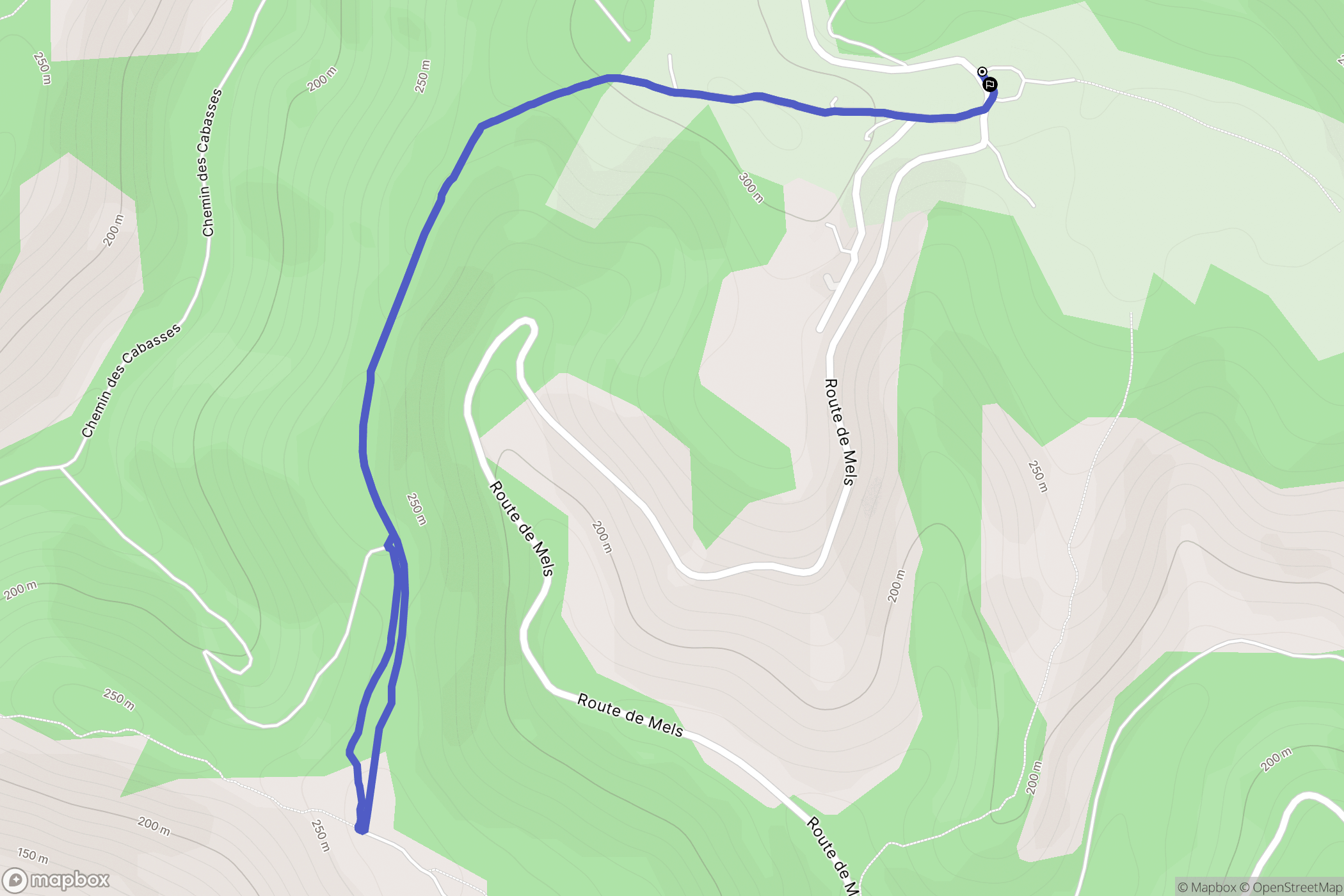 Lamagdelaine : carte du parcours de randonnée - France
