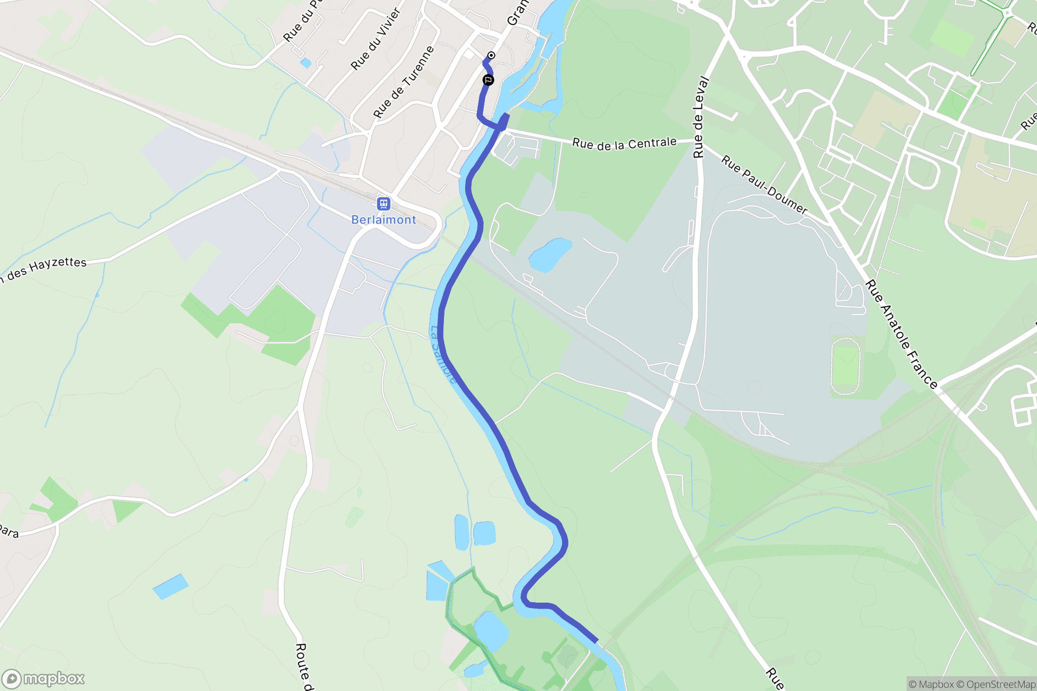 Berlaimont : carte du parcours de randonnée - France