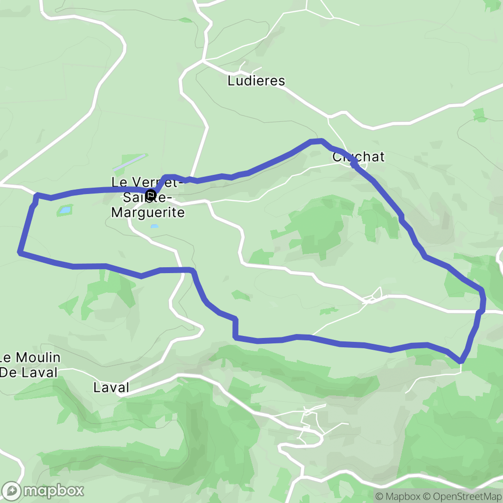 Le Vernet-Sainte-Marguerite : carte du parcours de randonnée - France