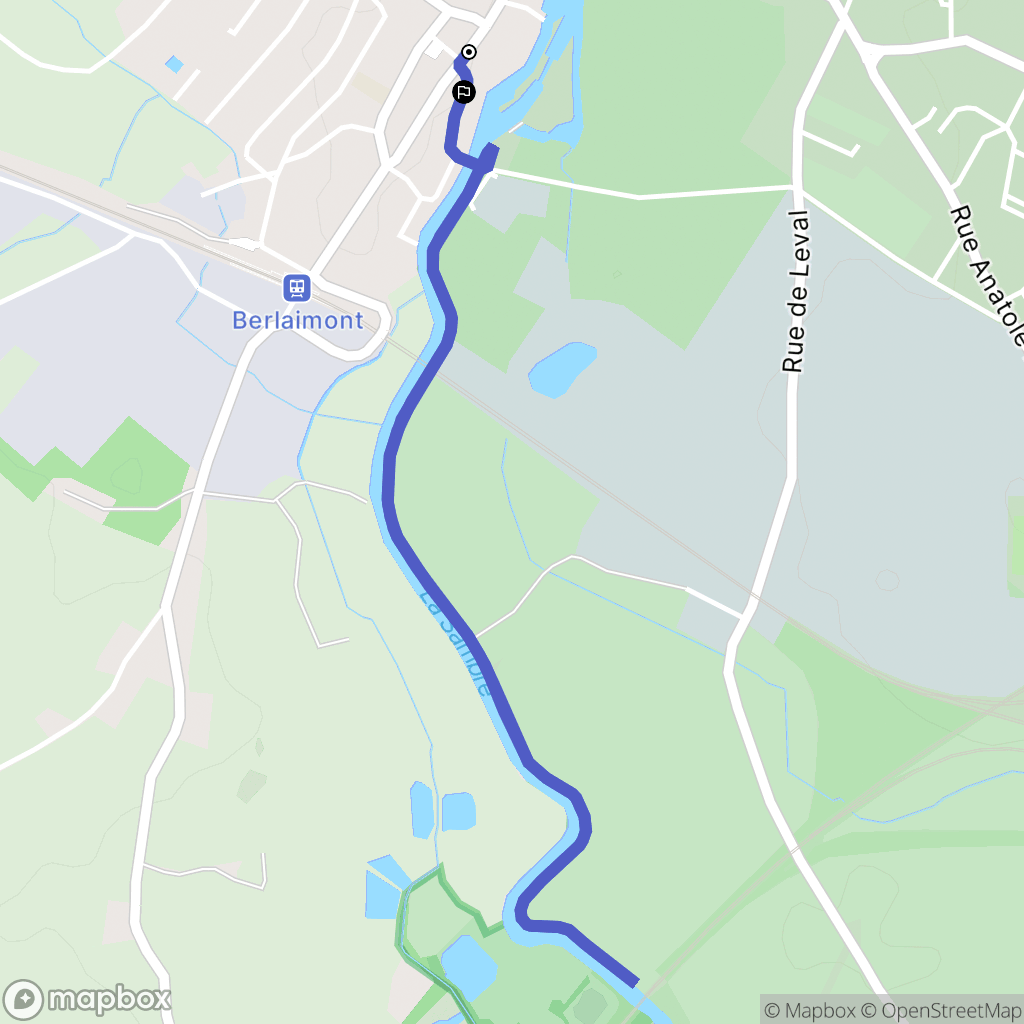 Berlaimont : carte du parcours de randonnée - France