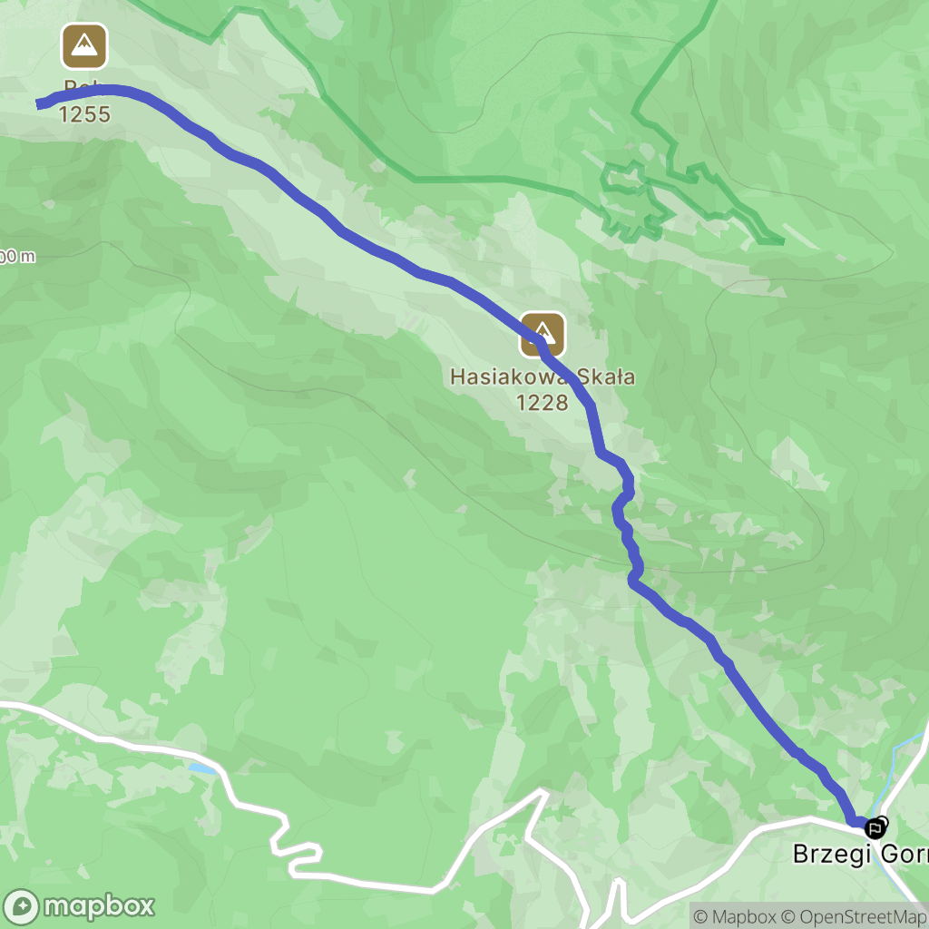 Brzegi Górne: mapa trasy - Poland