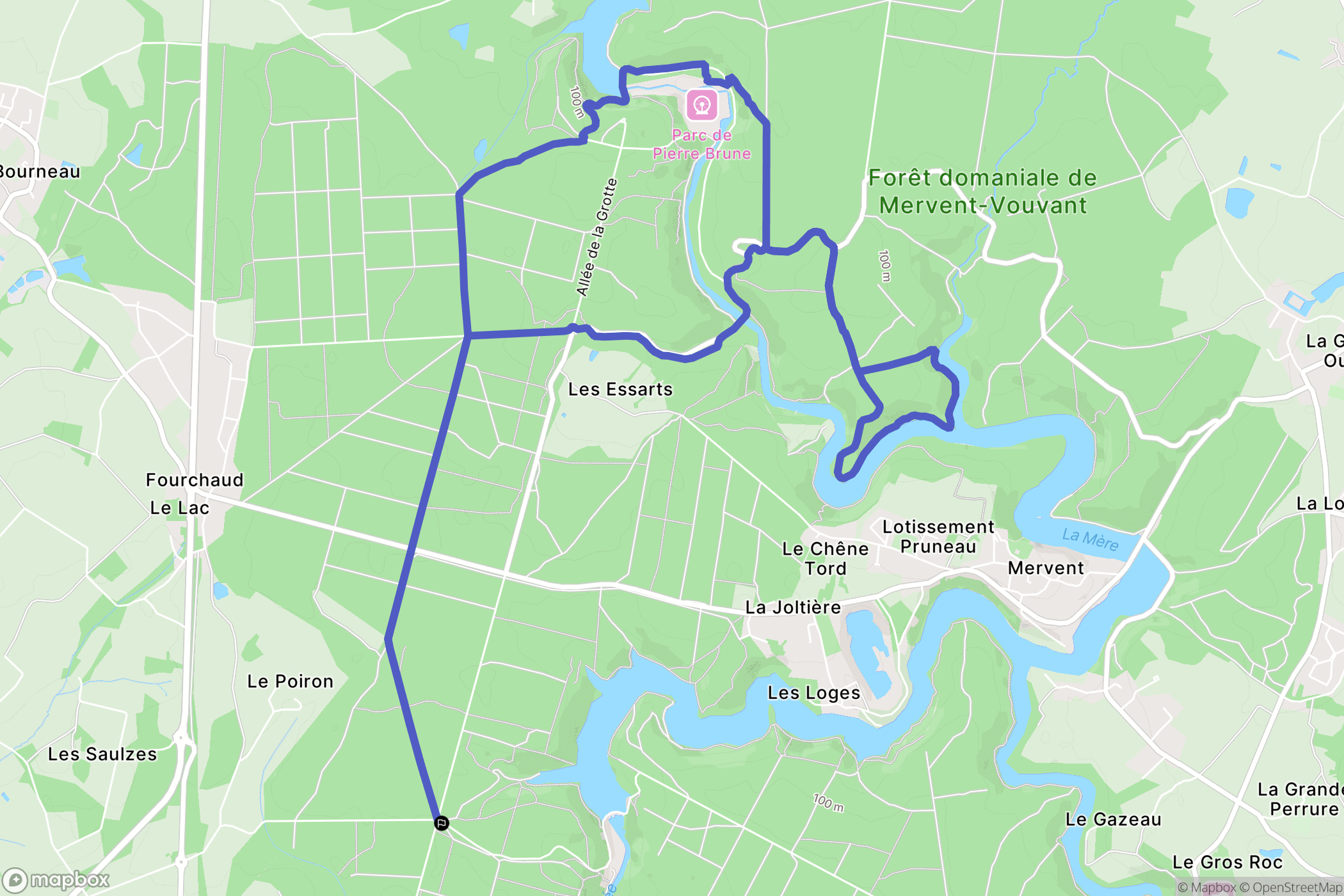 Pissotte : carte du parcours de randonnée - France