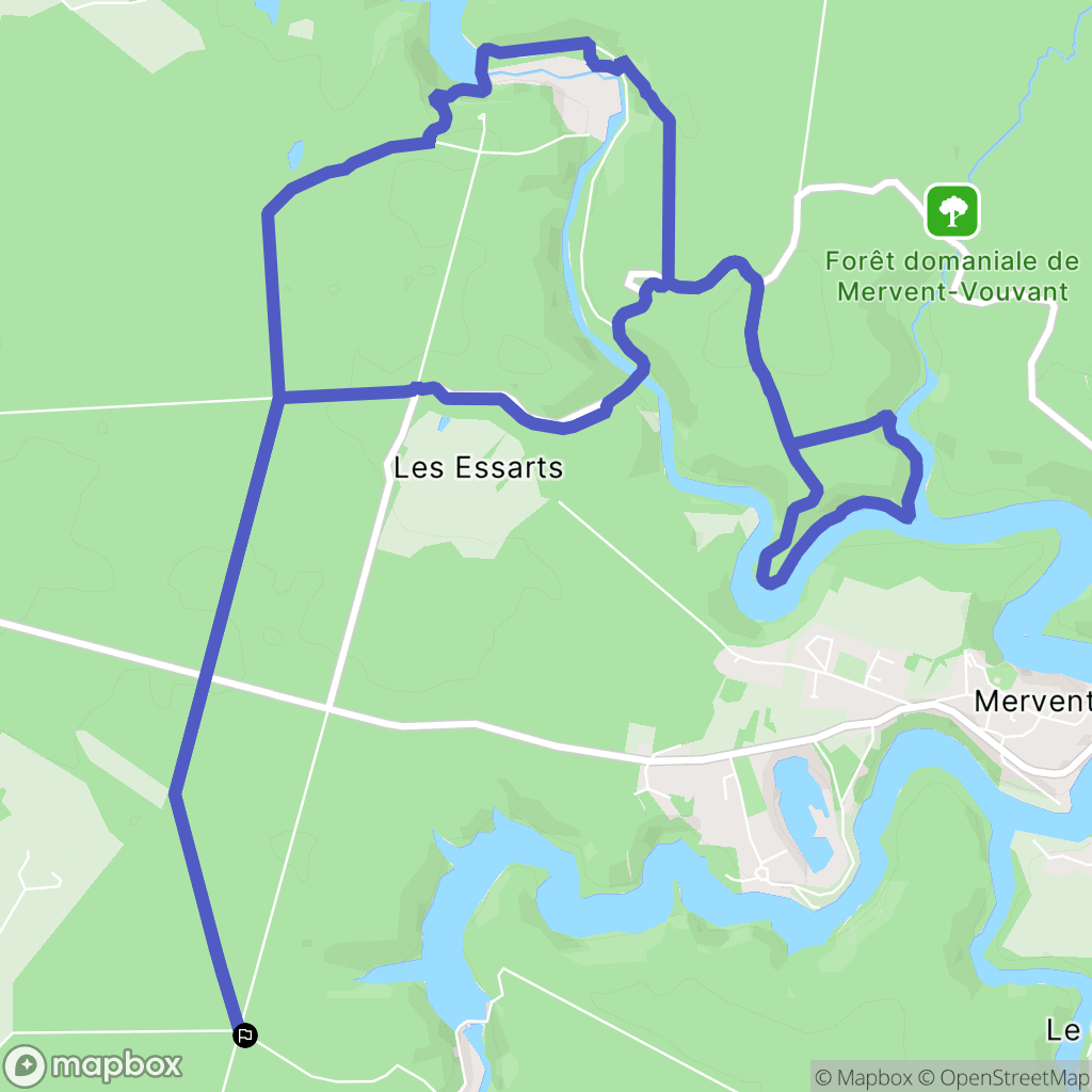 Pissotte : carte du parcours de randonnée - France