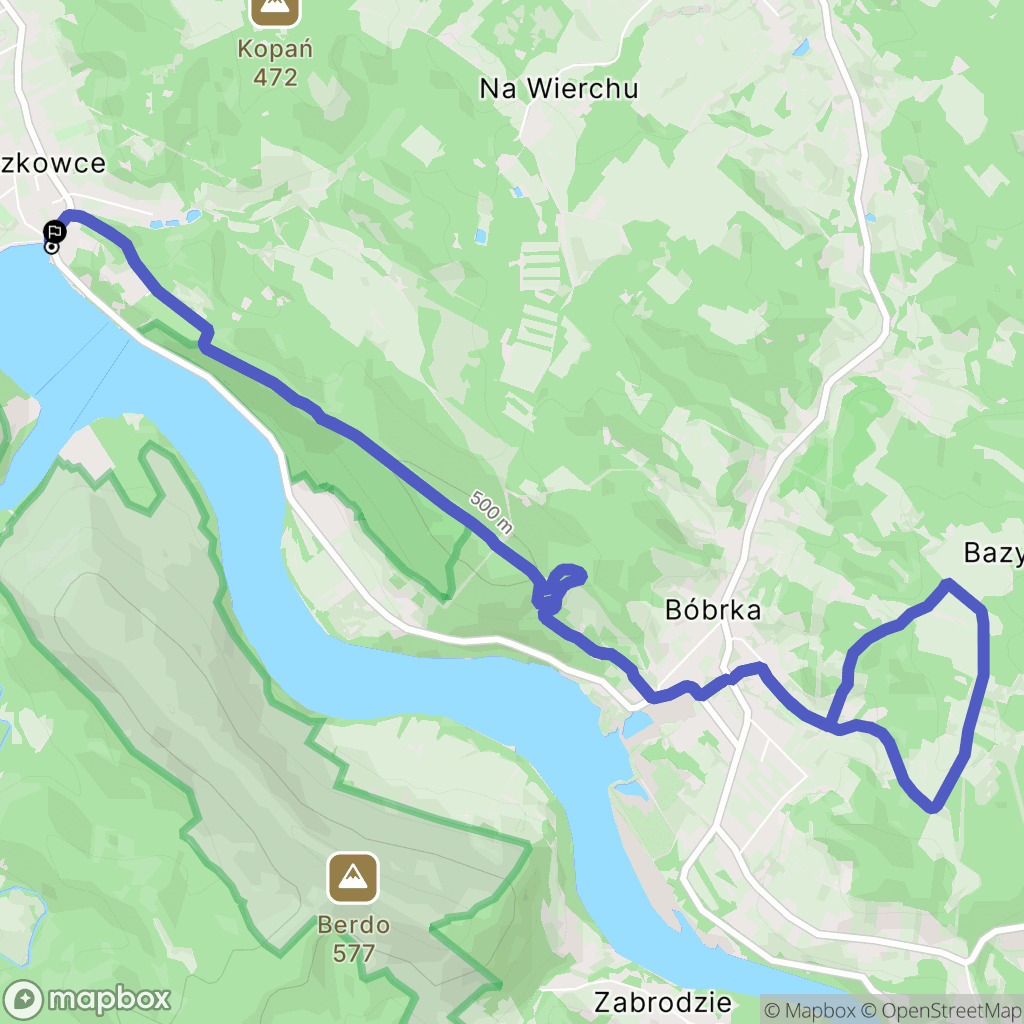 Myczkowce: mapa trasy - Poland