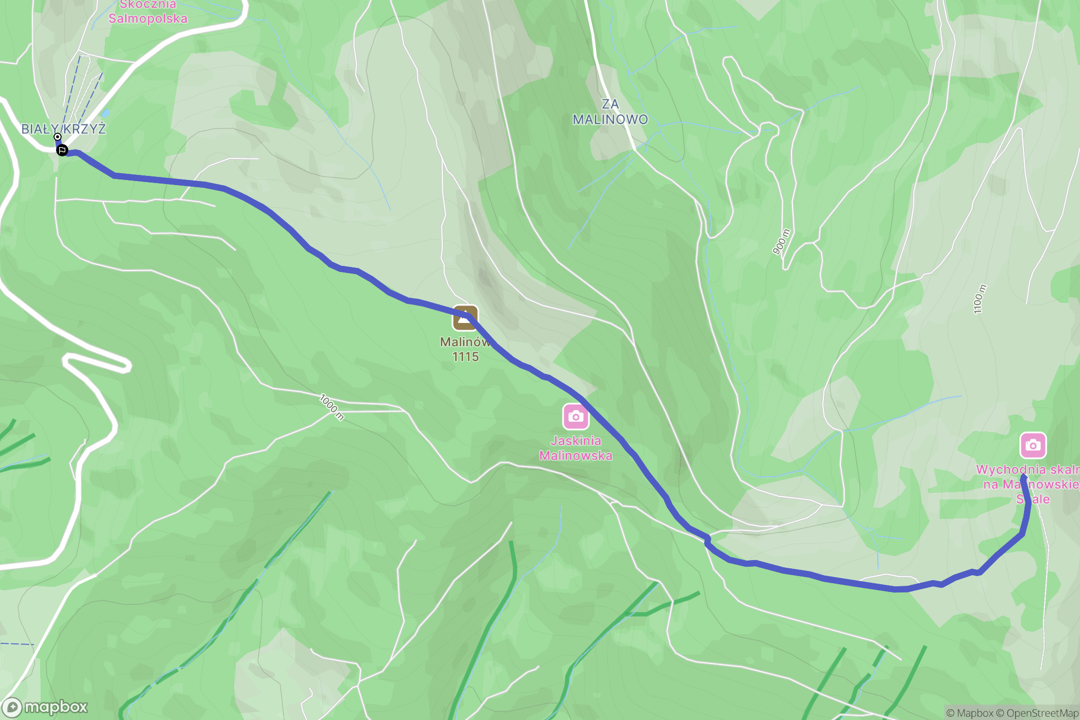 Szczyrk: mapa trasy - Poland