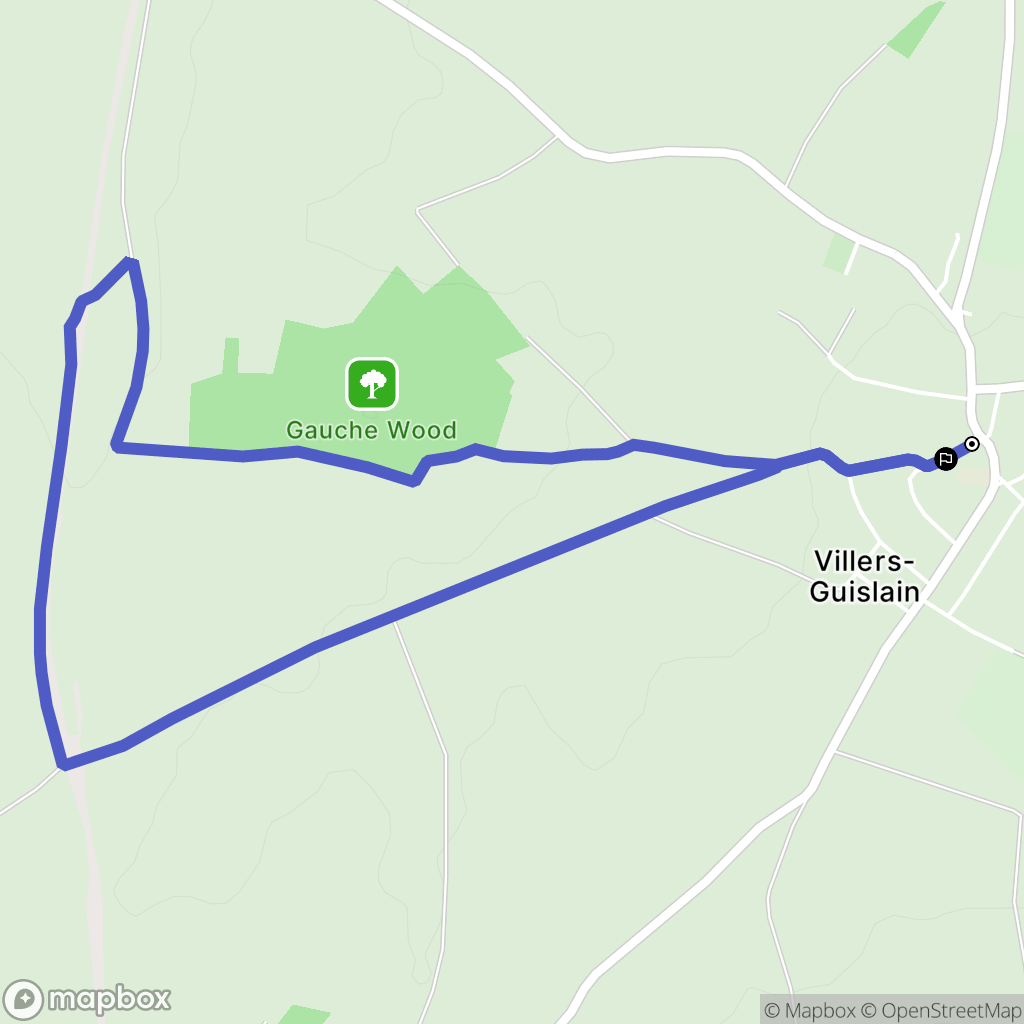 Villers-Guislain : carte du parcours de randonnée - France