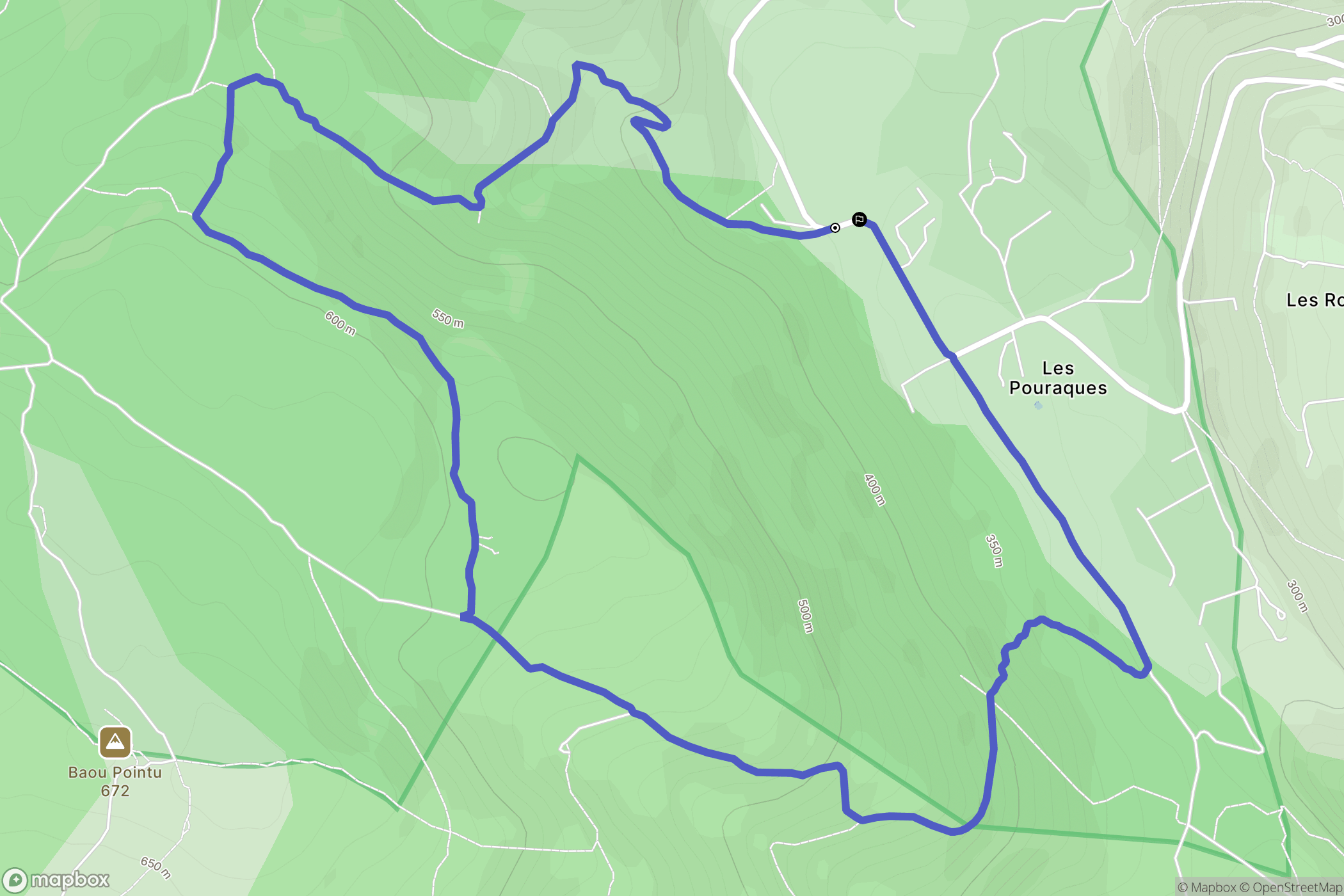 Solliès-Toucas : carte du parcours de randonnée - France