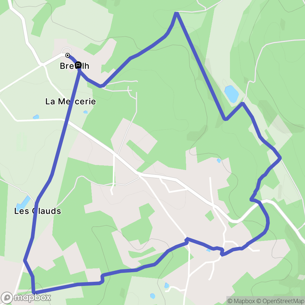 Sanilhac : carte du parcours de randonnée - France