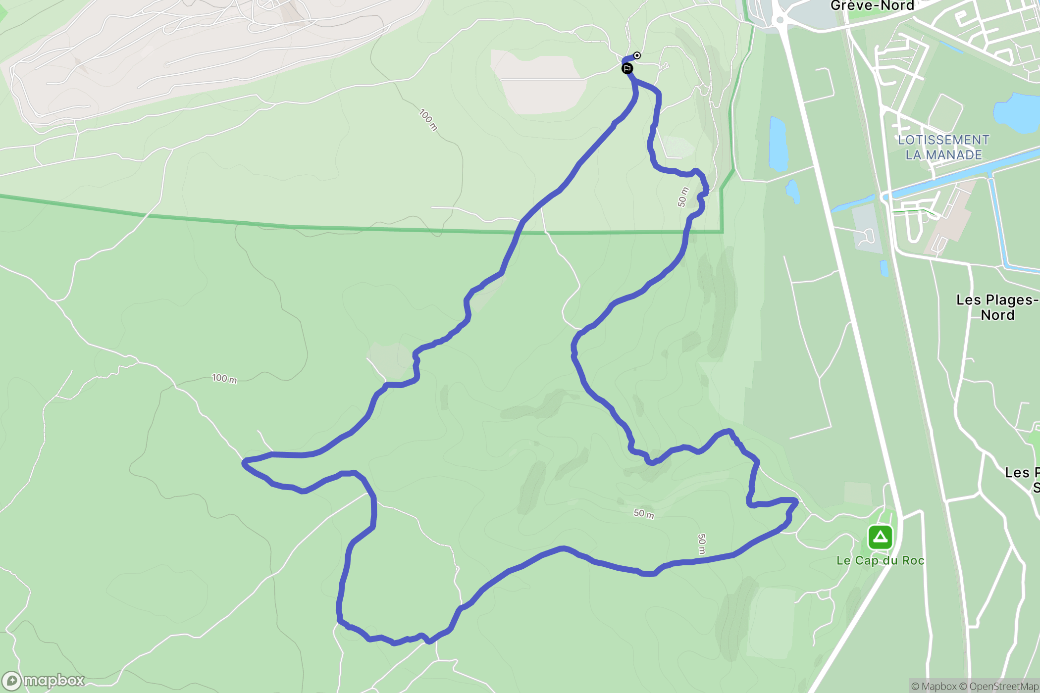 Port-la-Nouvelle : carte du parcours de randonnée - France