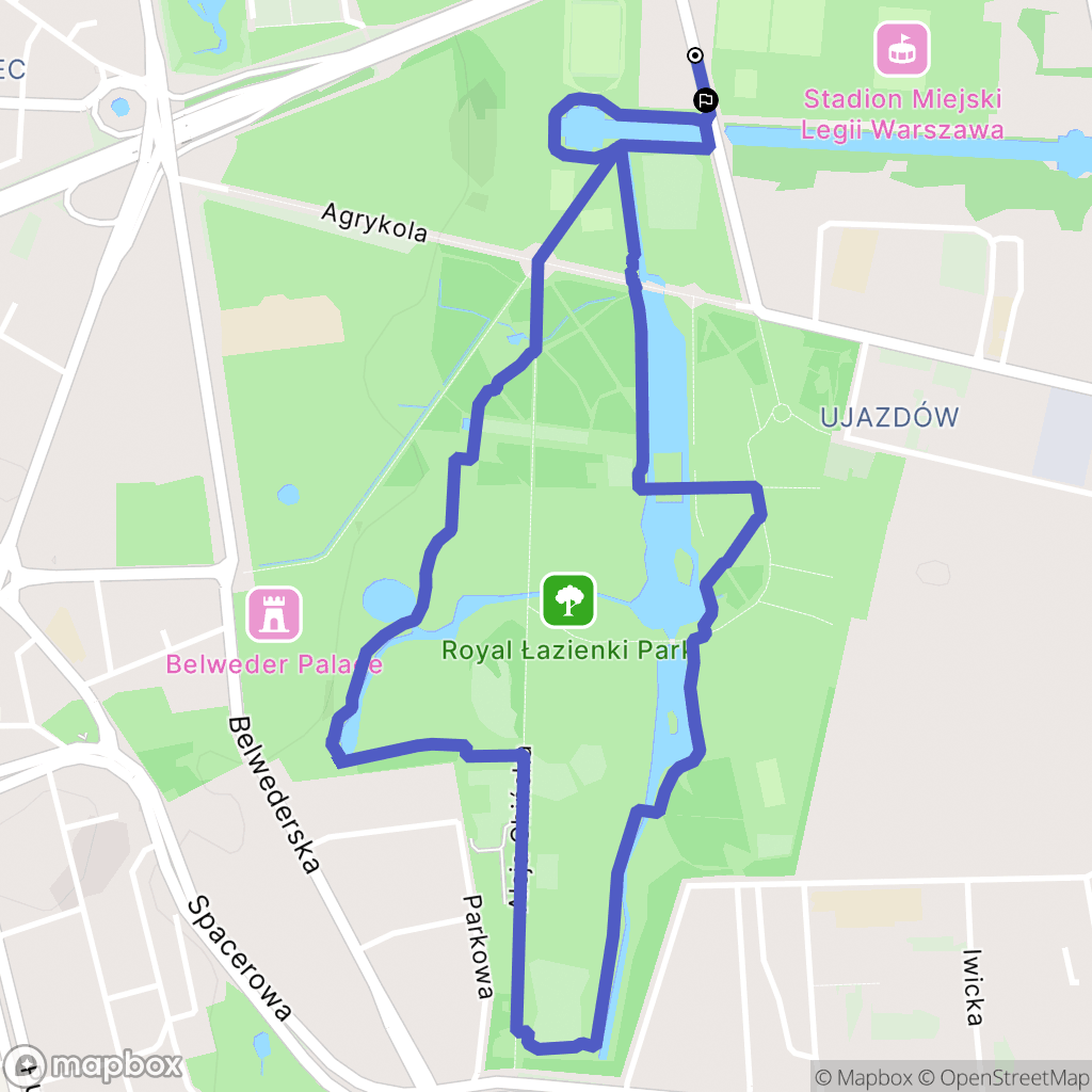 Warszawa: mapa trasy - Poland