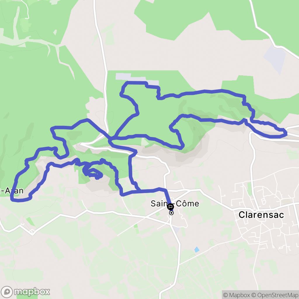 Saint-Côme-et-Maruéjols : carte du parcours de randonnée - France
