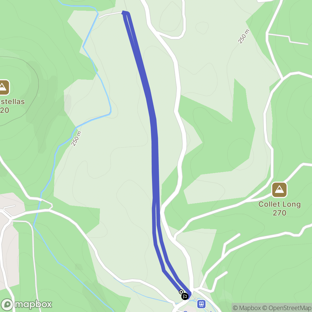 Carnoules : carte du parcours de randonnée - France