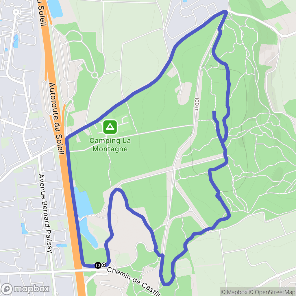 Sorgues : carte du parcours de randonnée - France