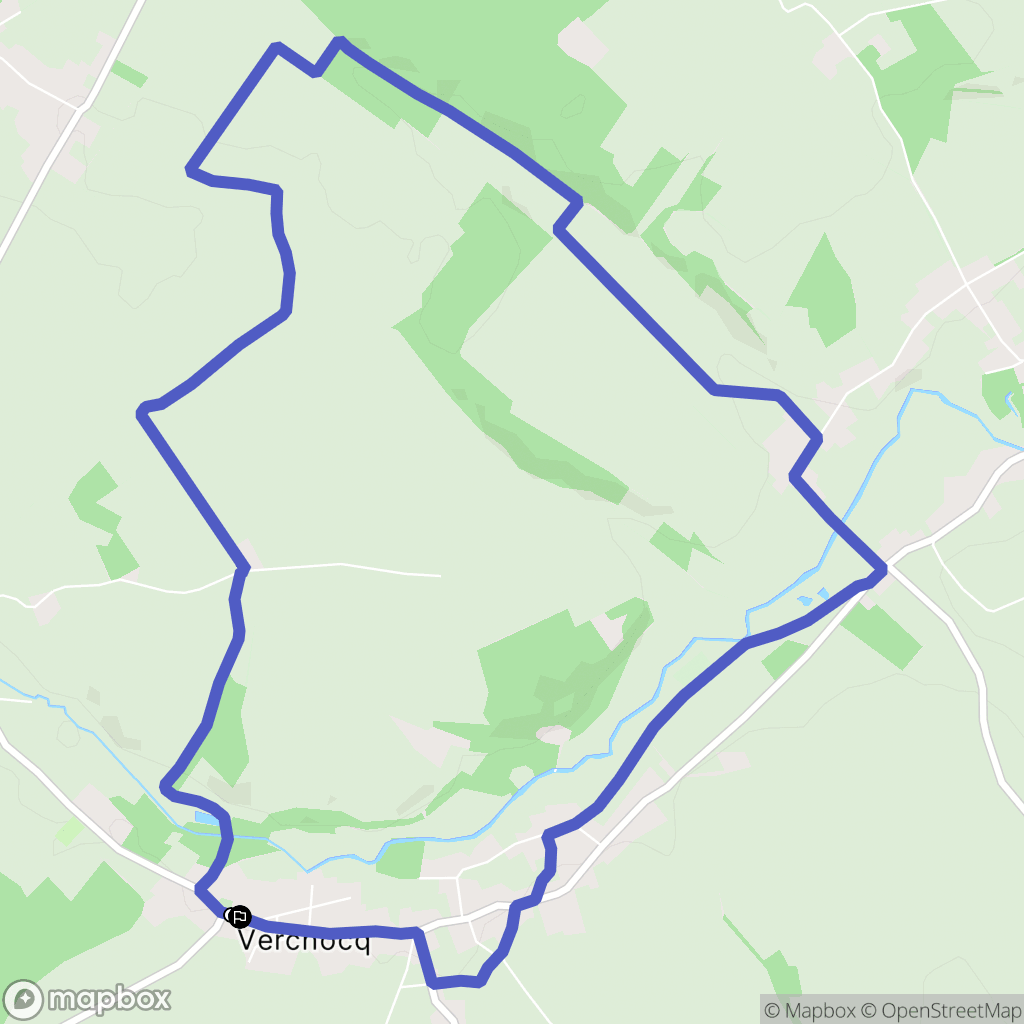 Verchocq : carte du parcours de randonnée - France
