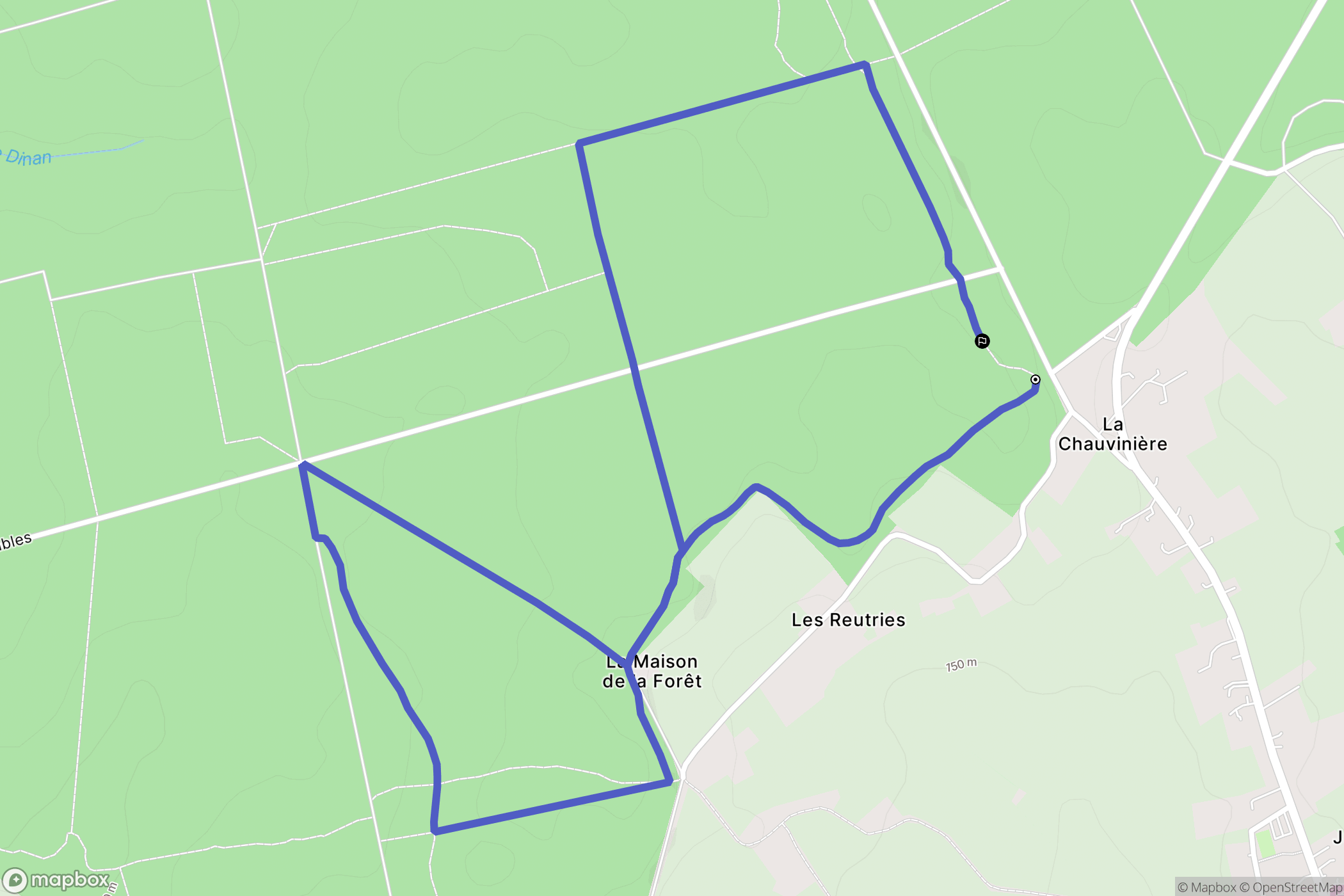 Jupilles : carte du parcours de randonnée - France