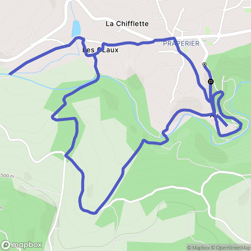 Saint-Romain-d'Ay : carte du parcours de randonnée - France