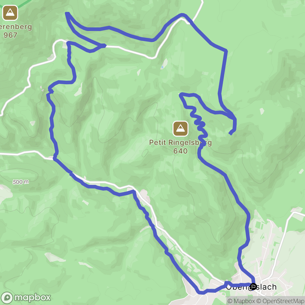 Oberhaslach : carte du parcours de randonnée - France