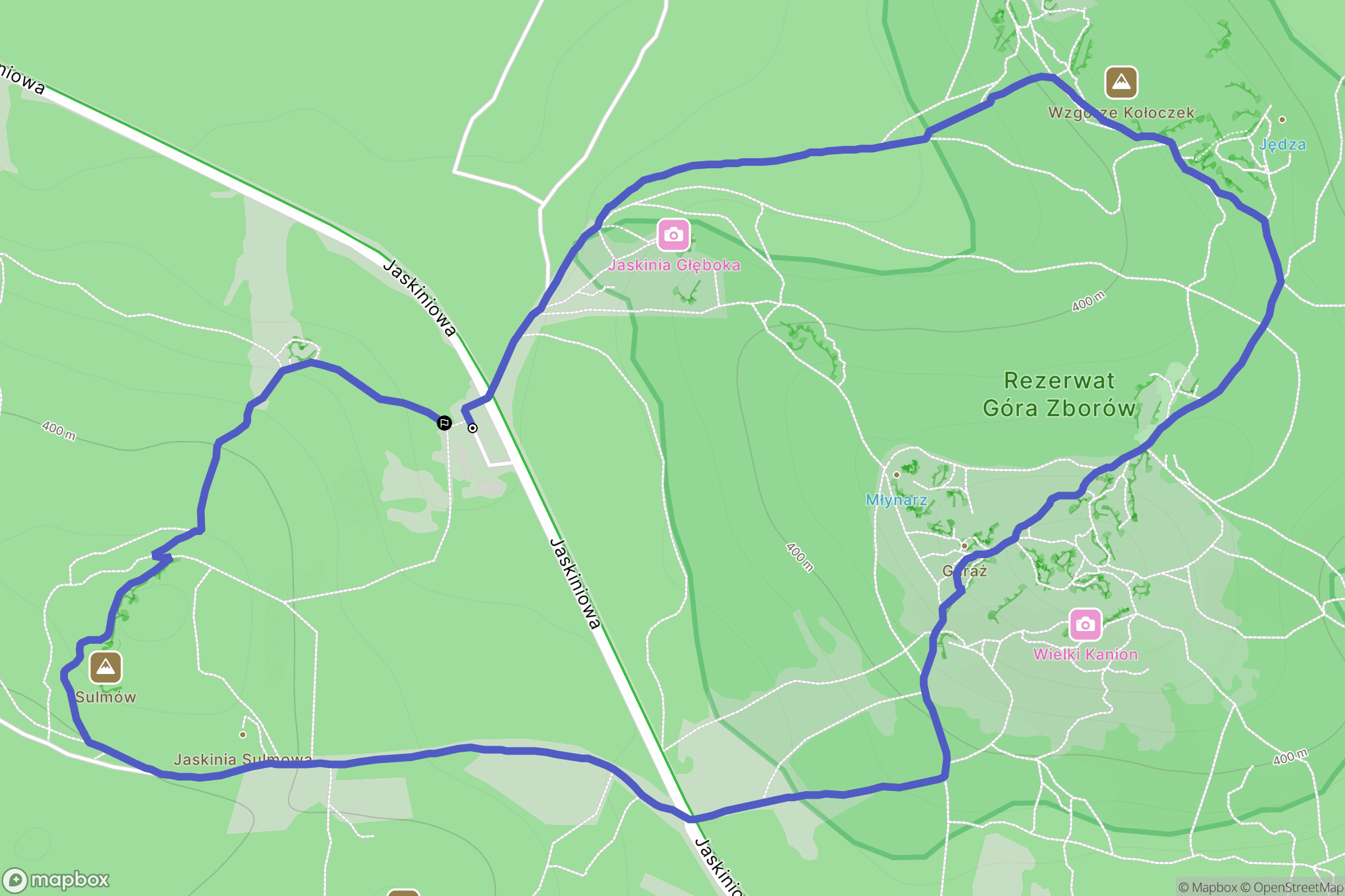 Podlesice: mapa trasy - Poland