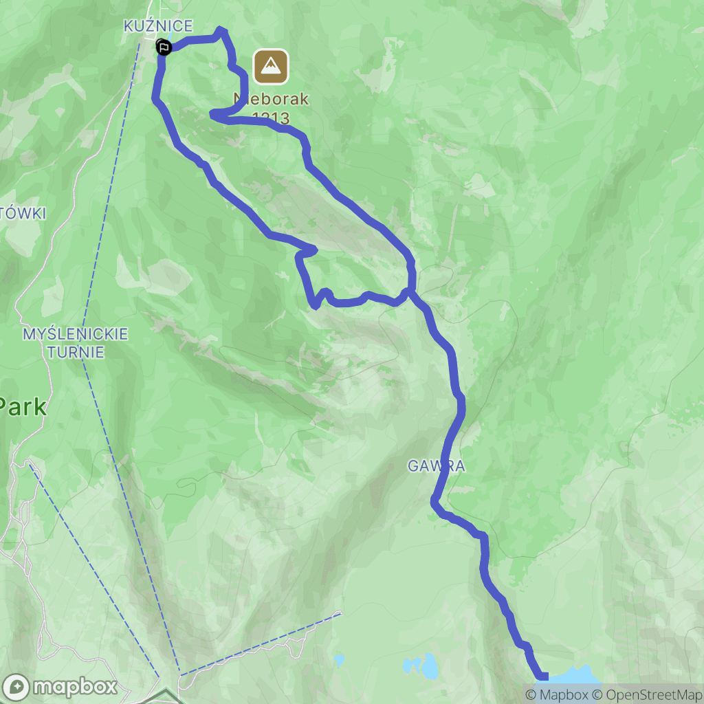 Zakopane: mapa trasy - Poland